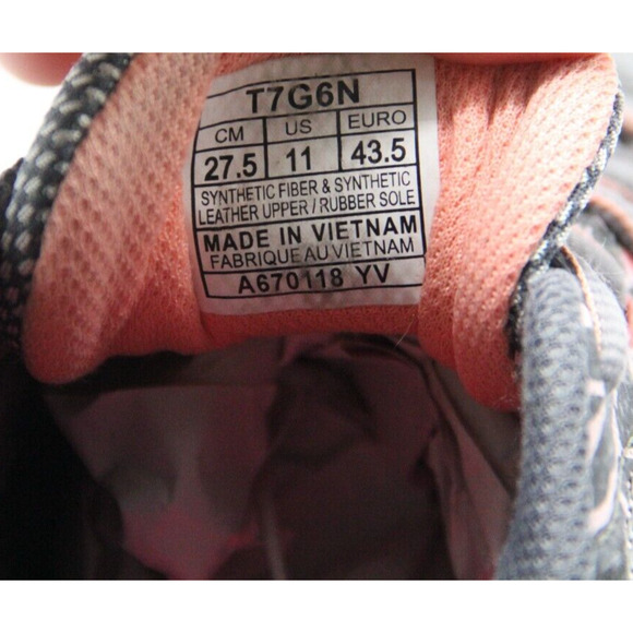 Asics Gel-Venture 6 Trail Running Shoes Womens Size 11 Carbon Gray Seashell Pink - Picture 10 of 10